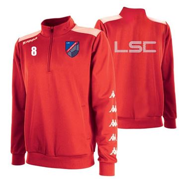 Picture of JUNIOR SACCO TRAINING SWEAT 1/4 ZIP IN RED